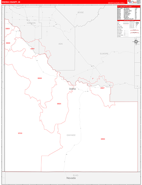 Owyhee County, ID Zip Code Map