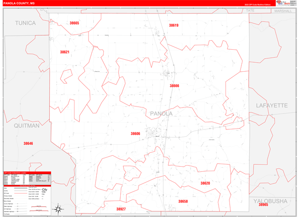 Panola County Map Book Red Line Style