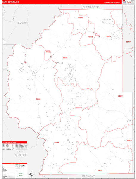 Park County, CO Zip Code Map