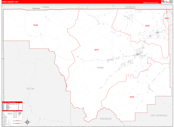 Park County, WY Zip Code Map