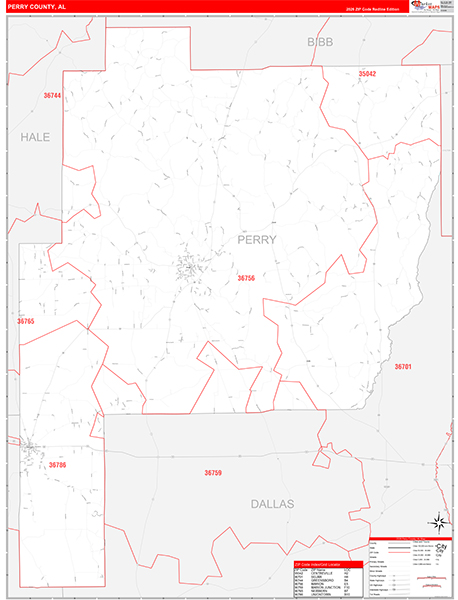 Perry County, AL Zip Code Map