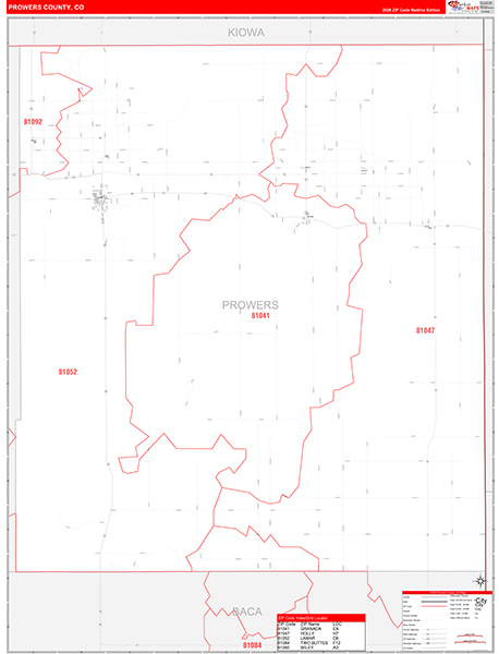 Prowers County, CO Zip Code Map