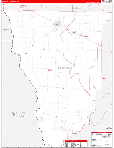Seminole County, GA Zip Code Map