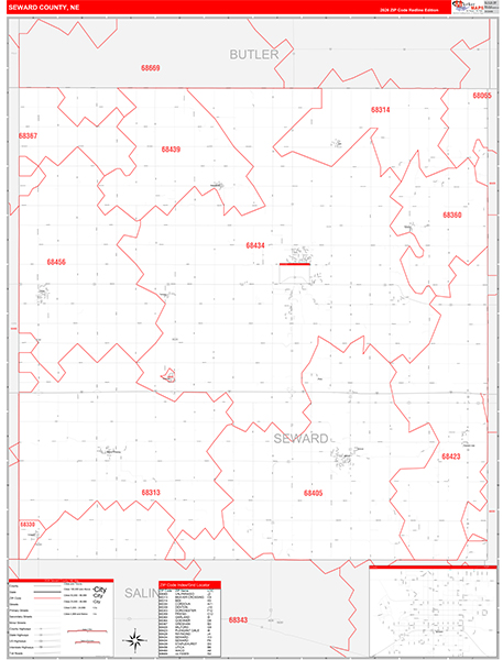 Seward County, NE Zip Code Map