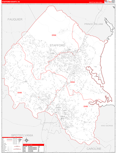Stafford County, VA Zip Code Map
