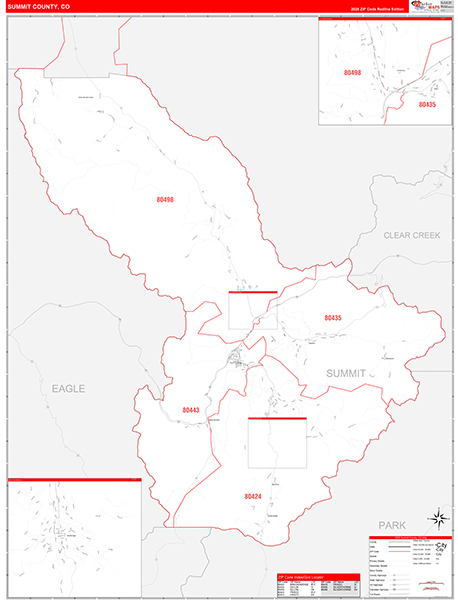 Summit County, CO Zip Code Map