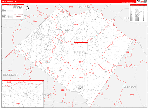 Walton County, GA Zip Code Map