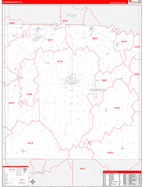 Warren County, IA Zip Code Map