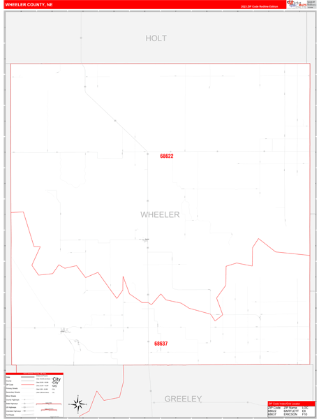 Wheeler County Map Book Red Line Style