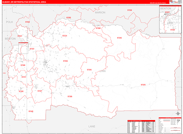 Albany Metro Area Wall Map