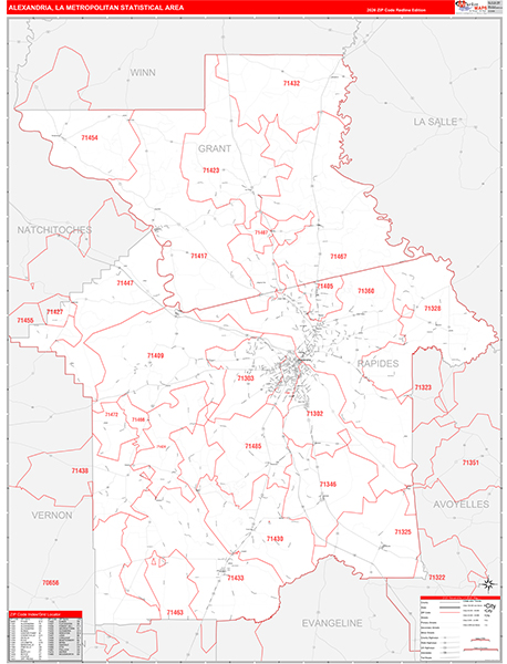 Alexandria Metro Area Wall Map
