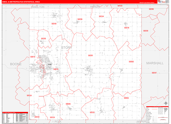 Ames Metro Area Wall Map