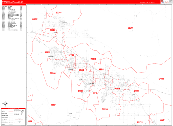 Maps Of Coachella Valley Metro Area California - Marketmaps.com