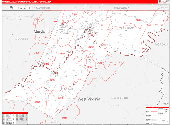 Cumberland Metro Area Wall Map