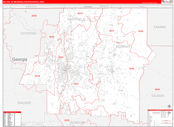 Dalton Metro Area Wall Map