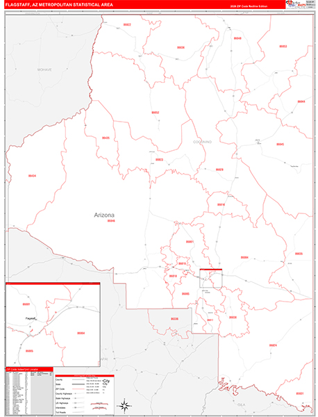 Flagstaff Metro Area Wall Map