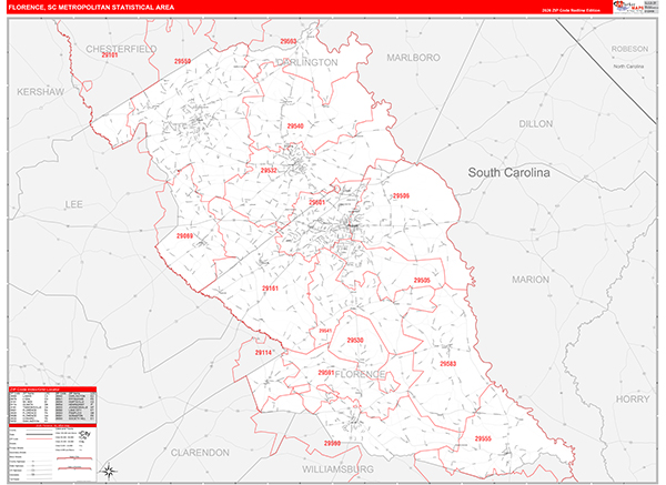 Florence Metro Area Wall Map