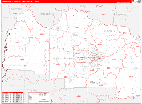 Gainesville Metro Area Wall Map