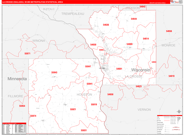 Maps Of La Crosse-onalaska Metro Area Wisconsin - Marketmaps.com