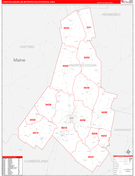 Maps of Lewiston-Auburn Metro Area Maine - marketmaps.com