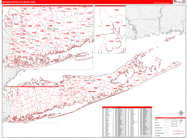 Maps of Nassau-Suffolk Metro Area New York - marketmaps.com