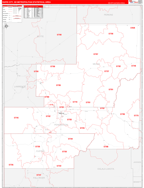 Maps of Rapid City Metro Area South Dakota - marketmaps.com