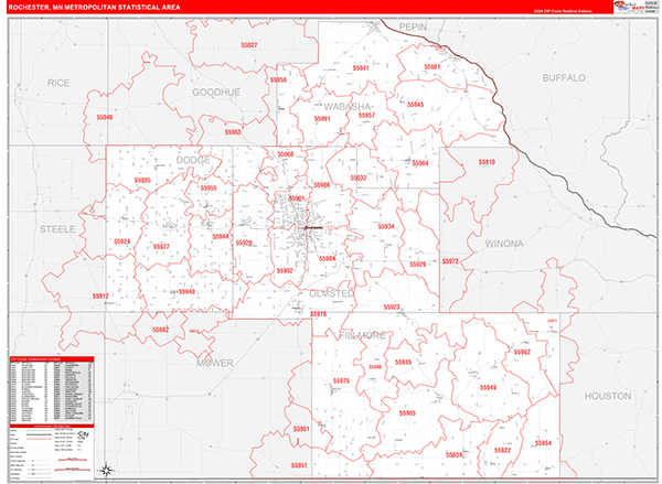 Rochester Metro Area Wall Map