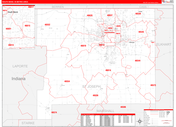 Maps of South Bend Metro Area Indiana - marketmaps.com