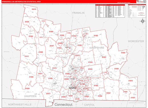 Springfield Metro Area Wall Map
