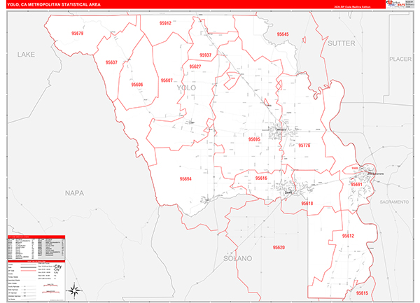 Yolo Metro Area Wall Map