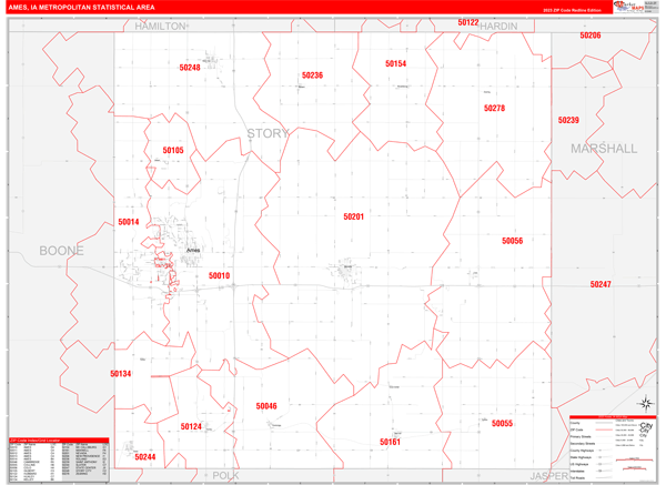 Ames Metro Area Wall Map