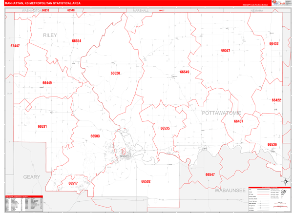 Manhattan Metro Area Wall Map