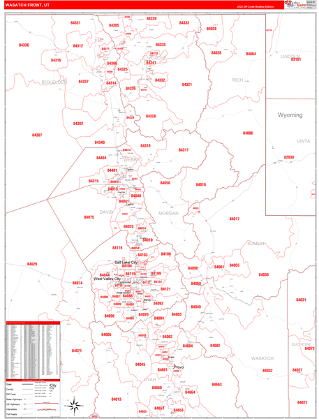 Digital Maps of Wasatch Front Metro Area Utah - marketmaps.com