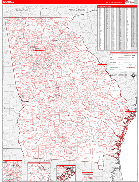 Georgia Zip Code Map