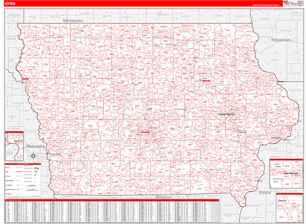 Iowa Zip Code Map