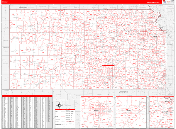 Kansas Zip Code Map