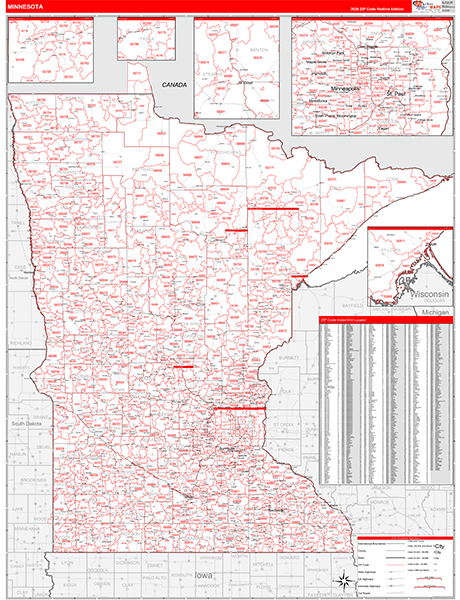 Minnesota Zip Code Map