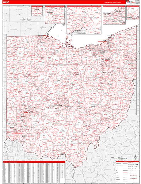 Ohio Zip Code Map