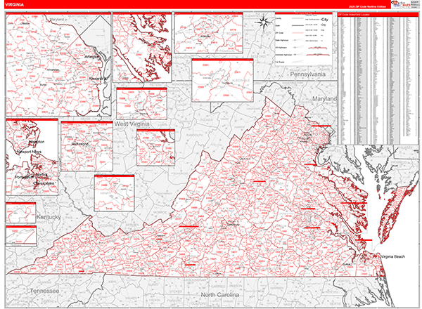 Virginia Zip Code Map