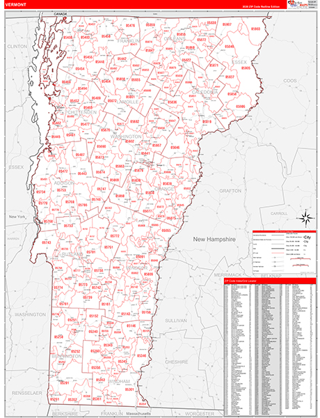 Vermont Zip Code Map