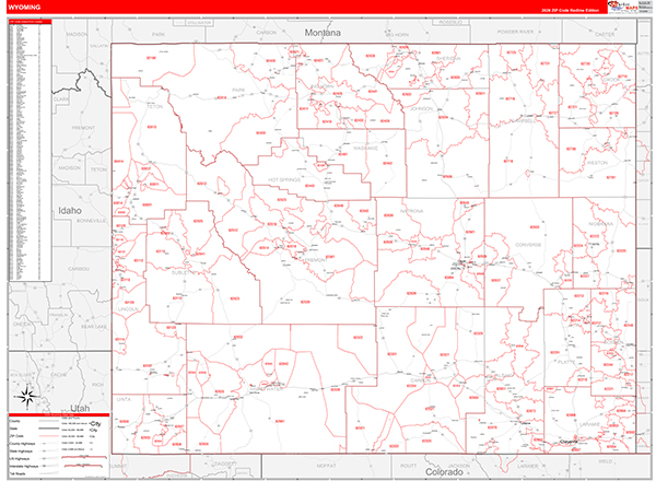 Wyoming Zip Code Map