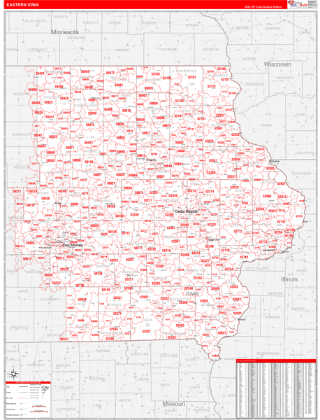 Iowa Eastern Sectional Map