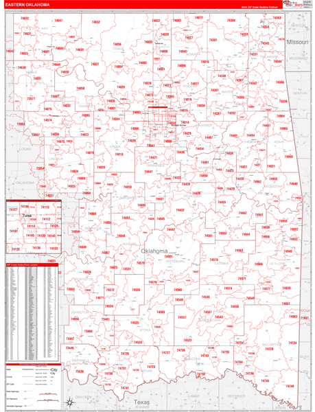 Oklahoma Eastern Sectional Map