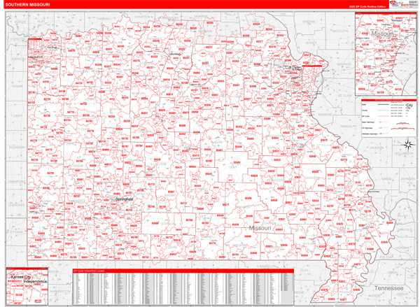 Missouri Southern  Wall Map