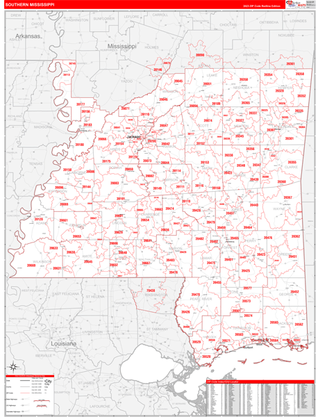 Map of Southern Mississippi